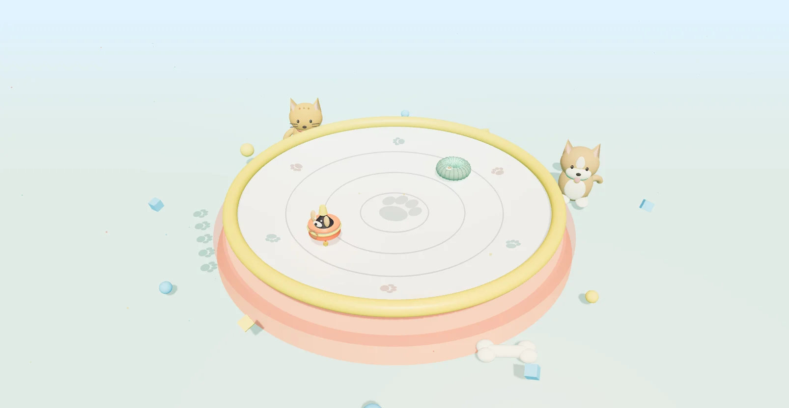 Pet Spin Arena game scene